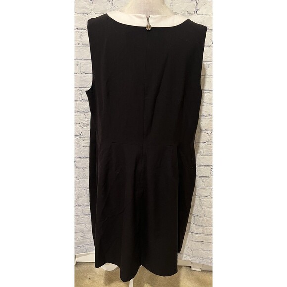 Catherines Womens Dress Black & White Round Neck Lined Sleeveless Plus Size 18W - Picture 4 of 7